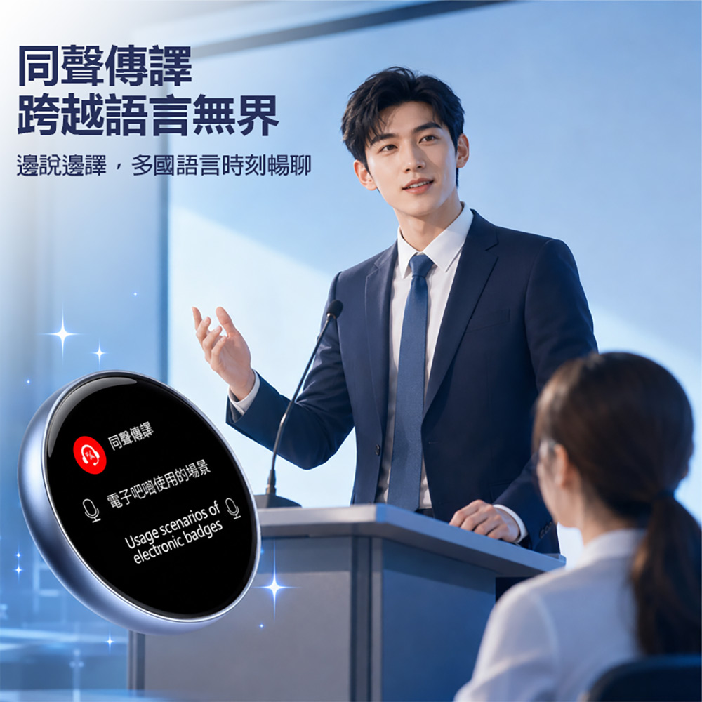 GK-E01 AI吧唧迷你顯示屏(動態胸章 動漫追星 粉絲應援 1.7吋螢幕 同聲傳譯 ChatGpt DeepSeek 豆包)